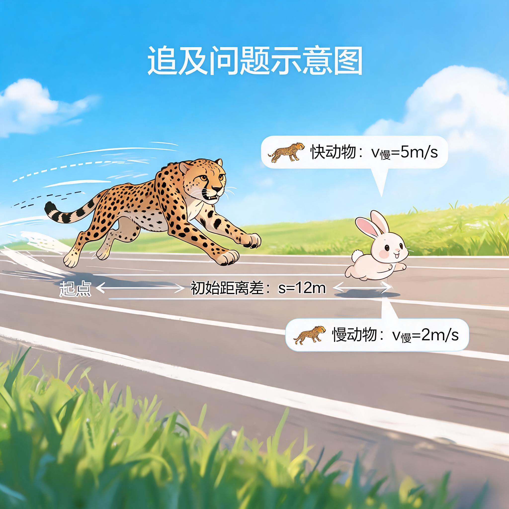 追及问题示意图
