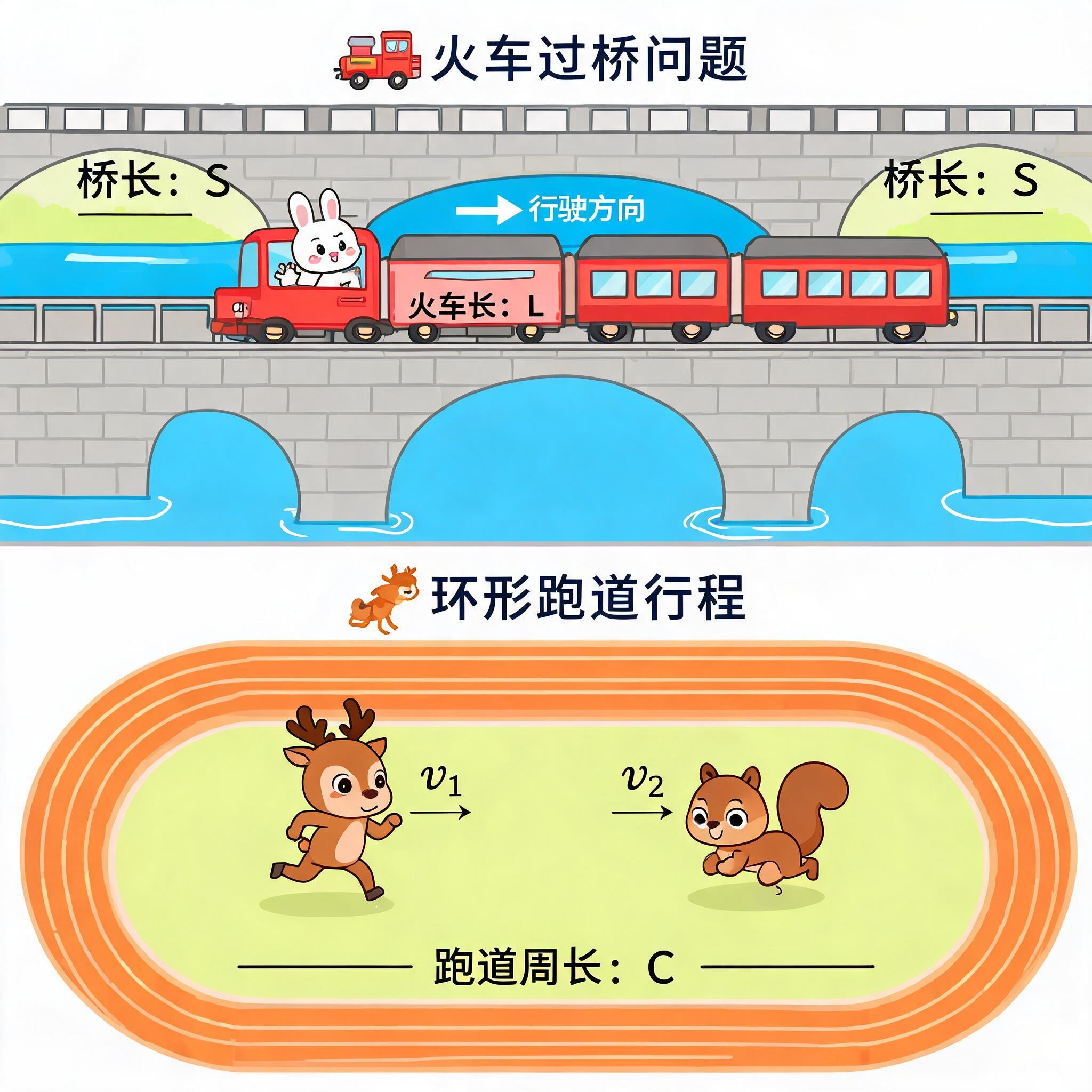复杂行程问题示意图